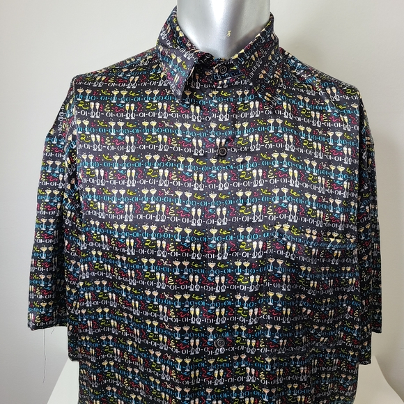 VTG Y2K Nicole Miller Mens Hawaiian Shirt Silk - Picture 1 of 14